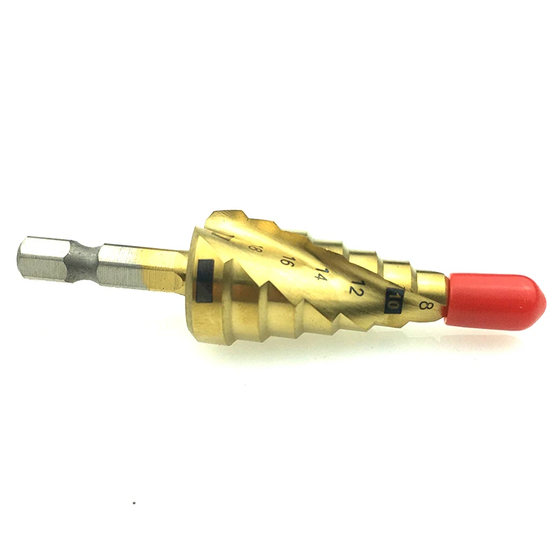 Hot sale HSS 3pc Spiral Titanium Step Drill Set Wood Metal Drilling Bit