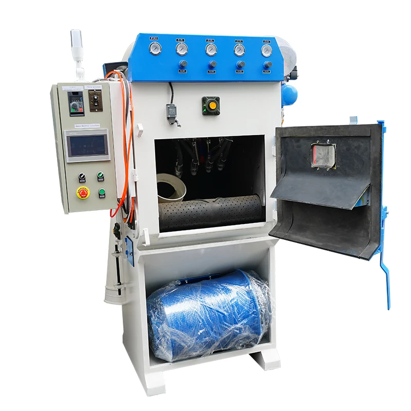 Automatic tumble belt sand blasting machine