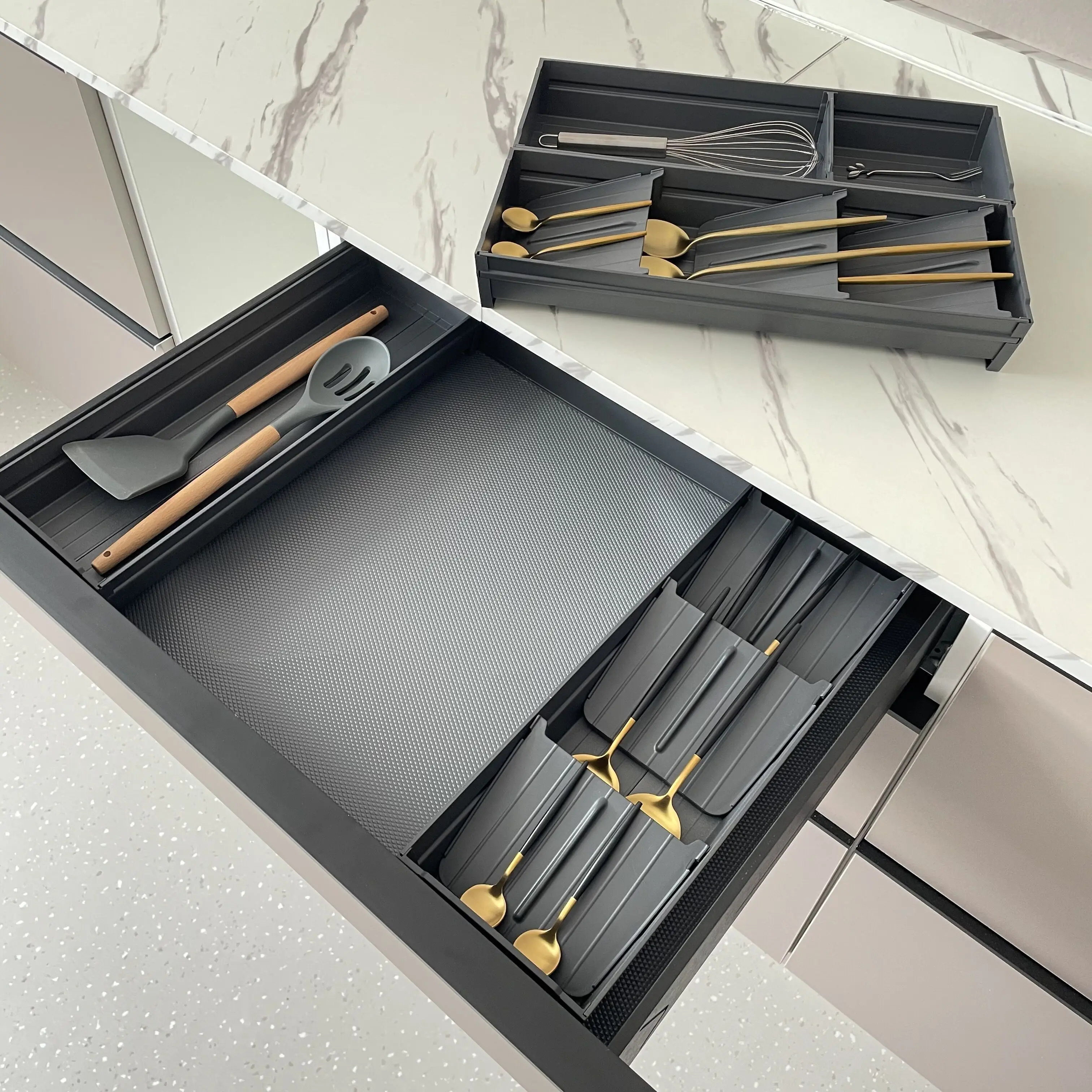 Золотую жилу Регулируемый многоцелевой 2-х уровневые глубокая кухонные органайзеры для шкафов