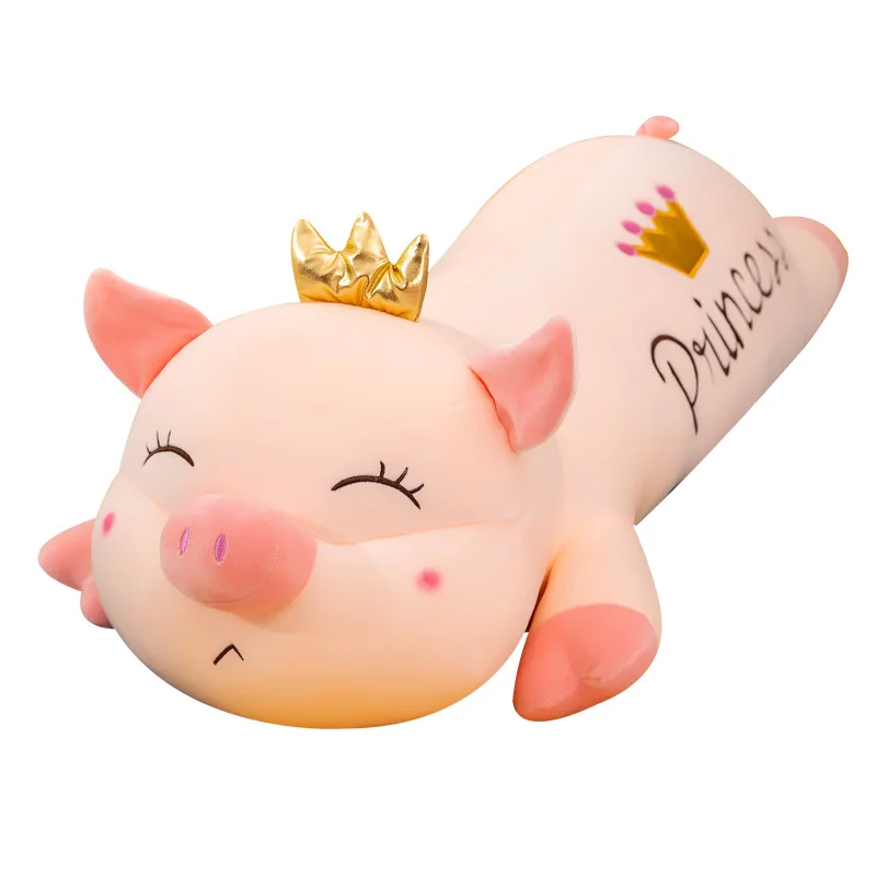 Cartoon Software Crown Lying Prone Pig Plush Toy Doll Angel Pig Doll Doll Girl Sleeping Pillow
