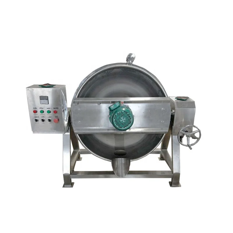 
Automatic stainless steel electrical tilting peanut butter processing jacketed kettle with mixer 