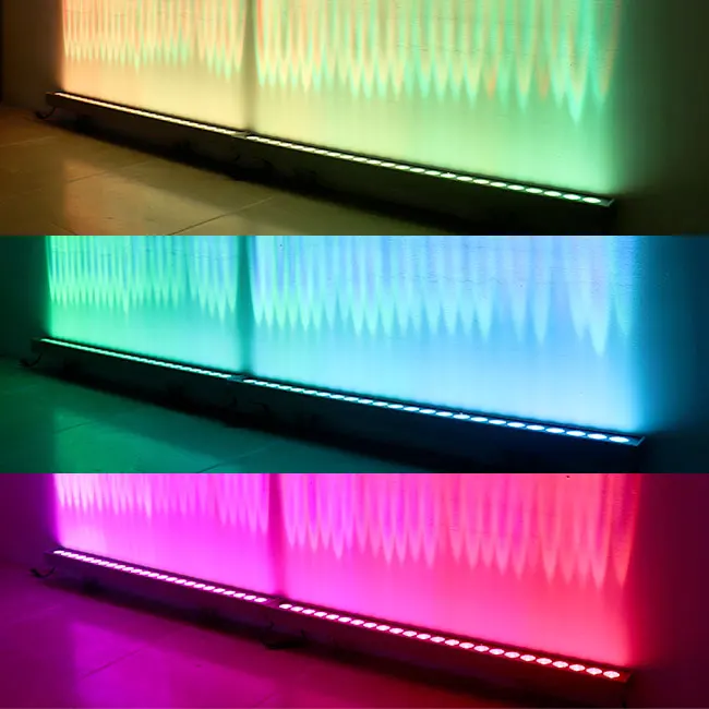 Rainproof IP66 dmx512 color change wall washer light 18w 24w 36w pool underwater building decoration wall washer light