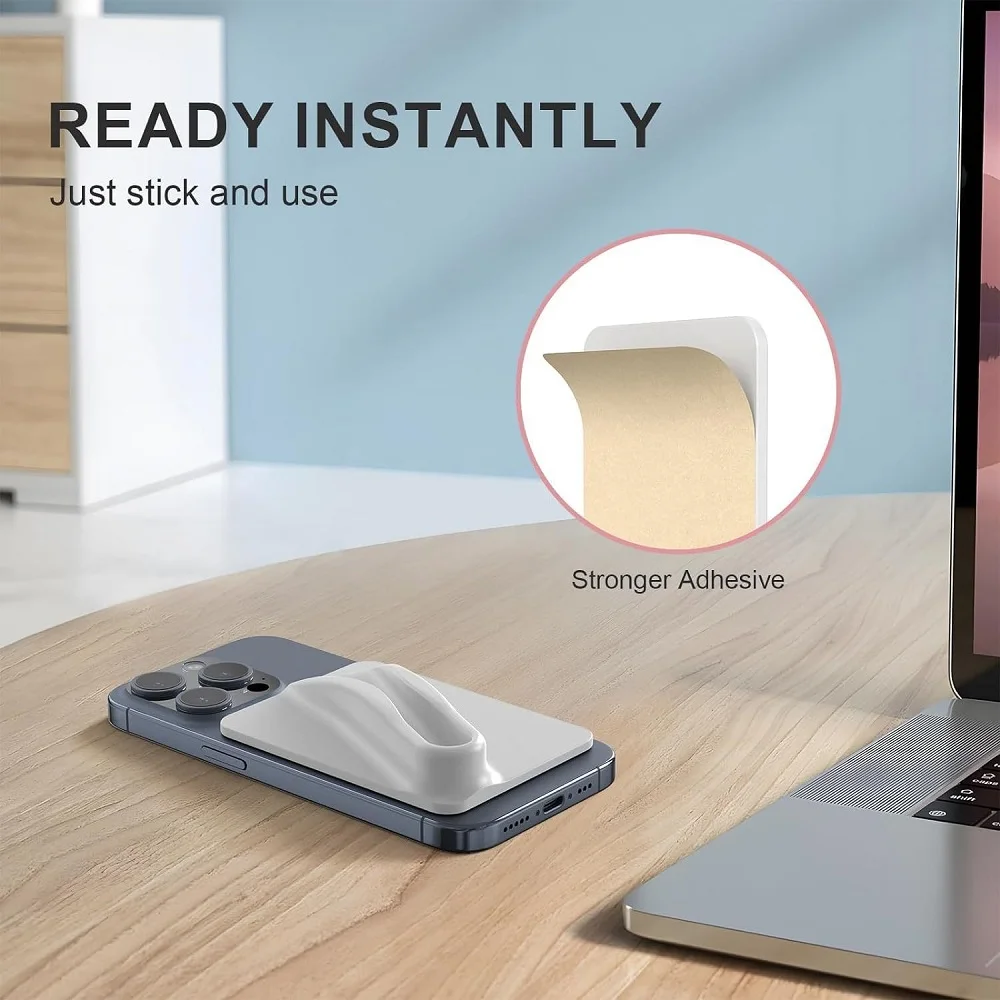 Silicone Lip Holder for Cell Phone Lipstick Lip Gloss Phone Case Back Stick On Holder for iPhone and Android Phones