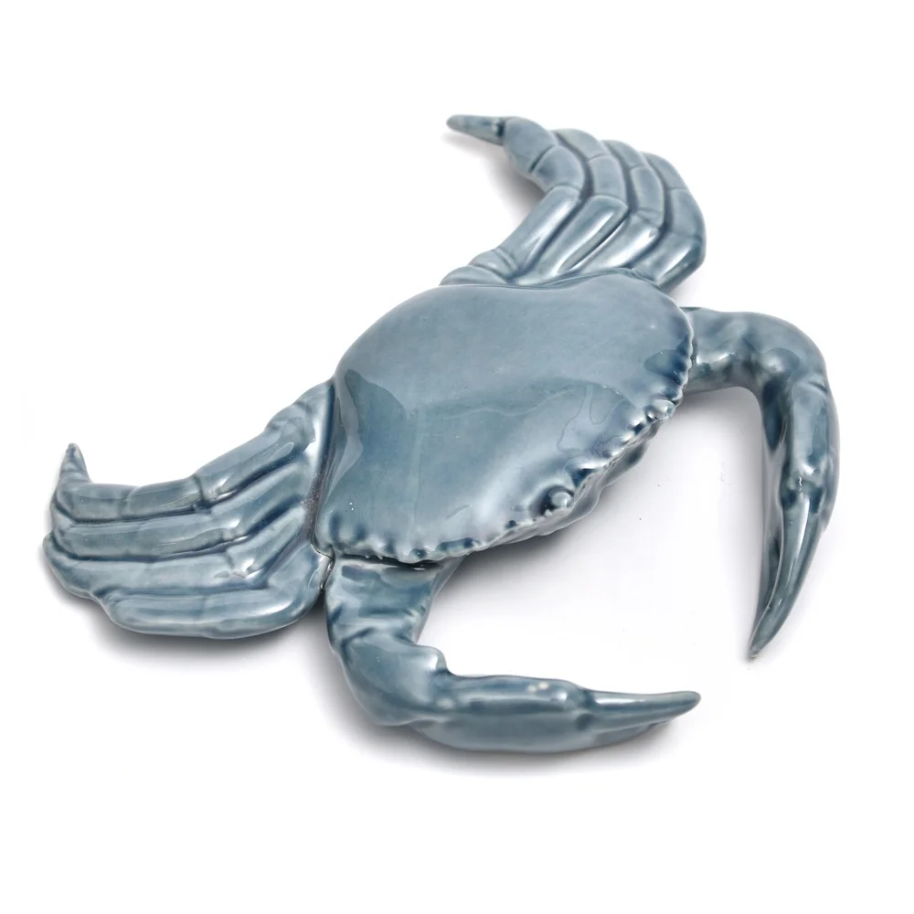 Home Indoor Decor Table Decoration Ceramic Craft Crab Ornaments