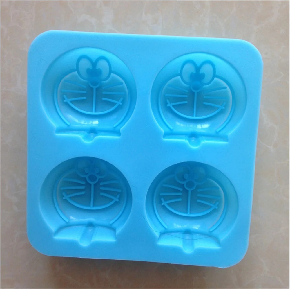 Custom Home Decorative DIY Crystal Dripping Cute Doraemon Bake Epoxy Silicone Resin Mold