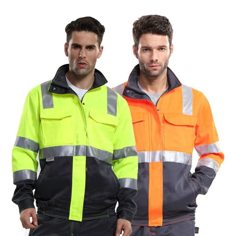  Рабочая одежда Hi Vis куртка защитные Рабочие куртки пальто унисекс светоотражающие