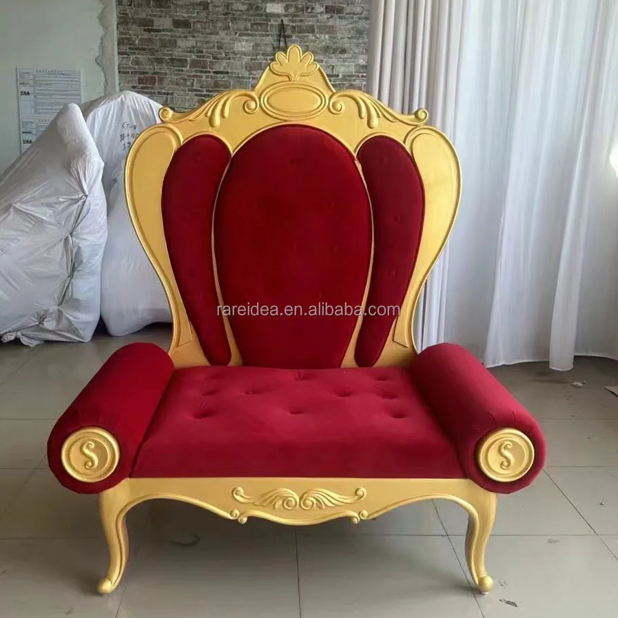 Party Supplies Centre Decoration Fiberglass Christmas Santa Throne  King Royal Throne