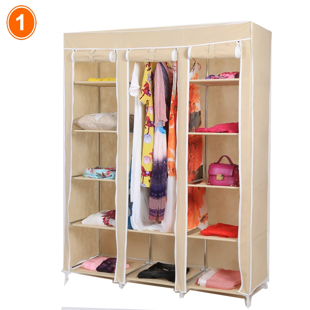 DIY plastic foldable folding doors cupboard cabinet kids wardrobe