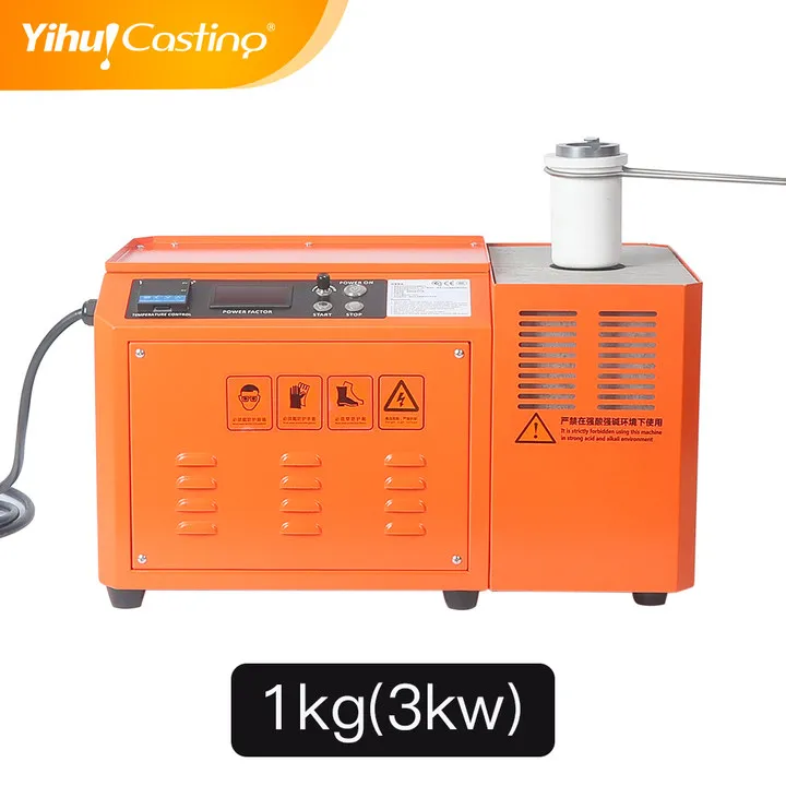 Yihui brand Mini gold induction melting furnace mini 1kg(3kw)goldsmith tools electronic melting furnace for gold silver melting