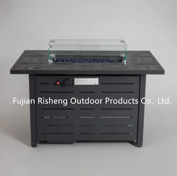 RS-R42001 42 inch Rectangular pure iron 50000 BTU Outdoor Propane fire pit Gas Fire Pit table for garden patio