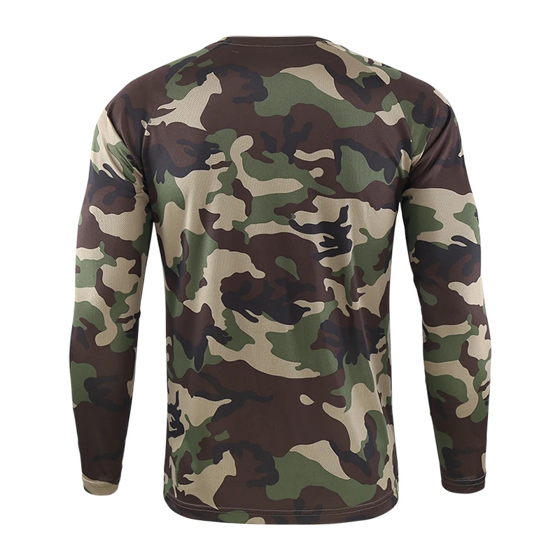 Men Summer Tactical Outdoor Quick-Dry Hunting Camo Long-Sleeve T-Shirt