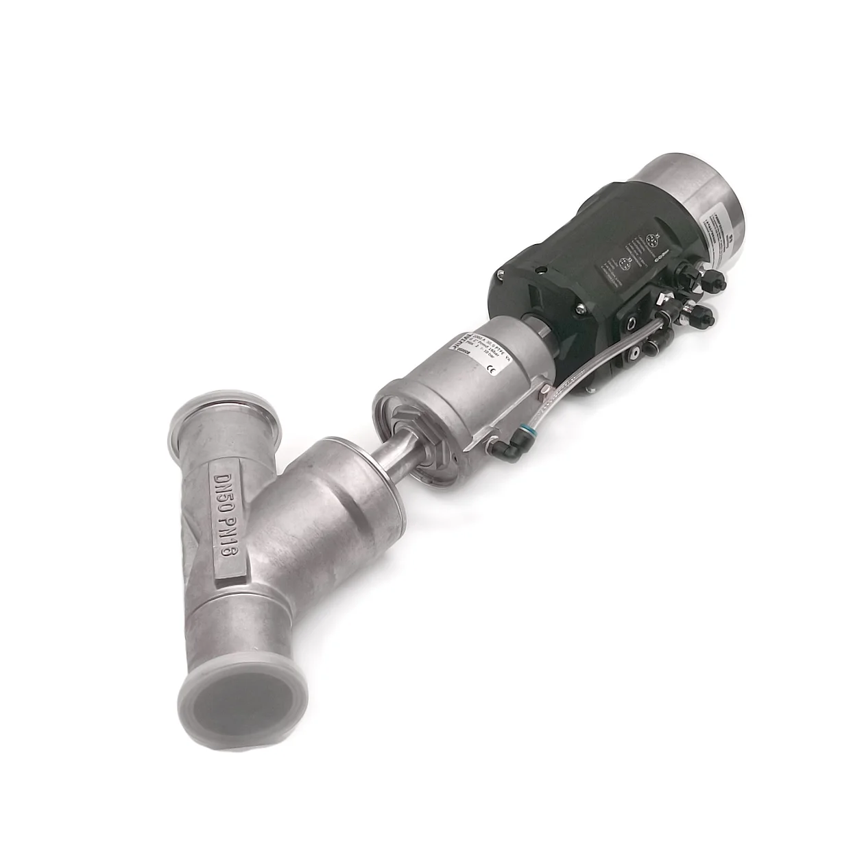 JTAIV  Customization DN15-DN100 Air control valve SS304 SS316L 2-Way Quick-install Clamp Food grade pneumatic angle seat valve