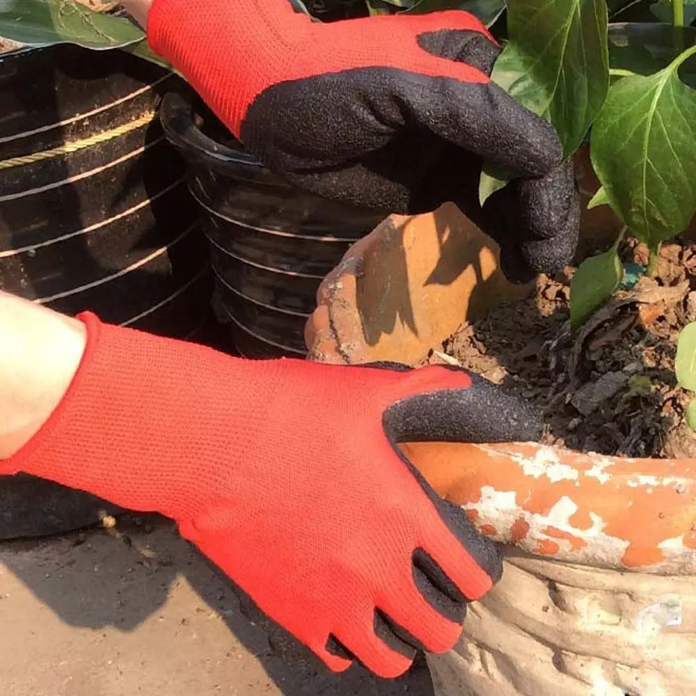 Men Industrial Grip Heavy Duty Safety Hand Latex Wholesale Construction Rubber Garden gloves & Protective Gear Working gloves