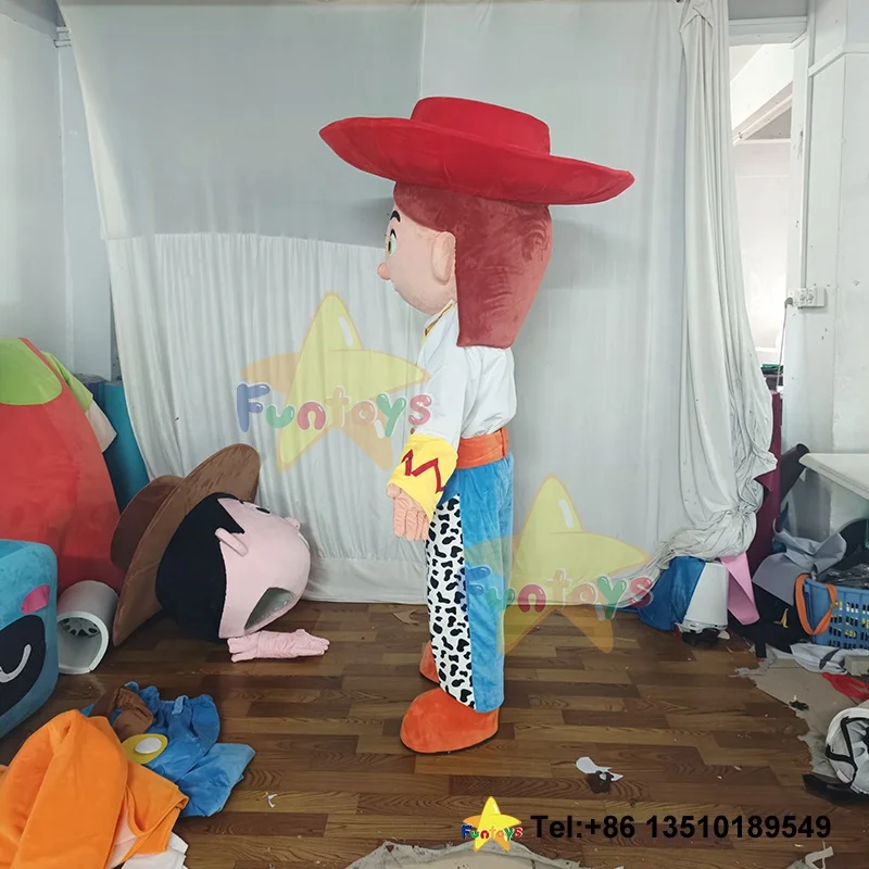 Funtoys Custom Cowgirl Jessica Cowboy Woody Cartoon Mascot Costume Cosplay Doll Mascotte Toy Story Halloween Christmas for Adult