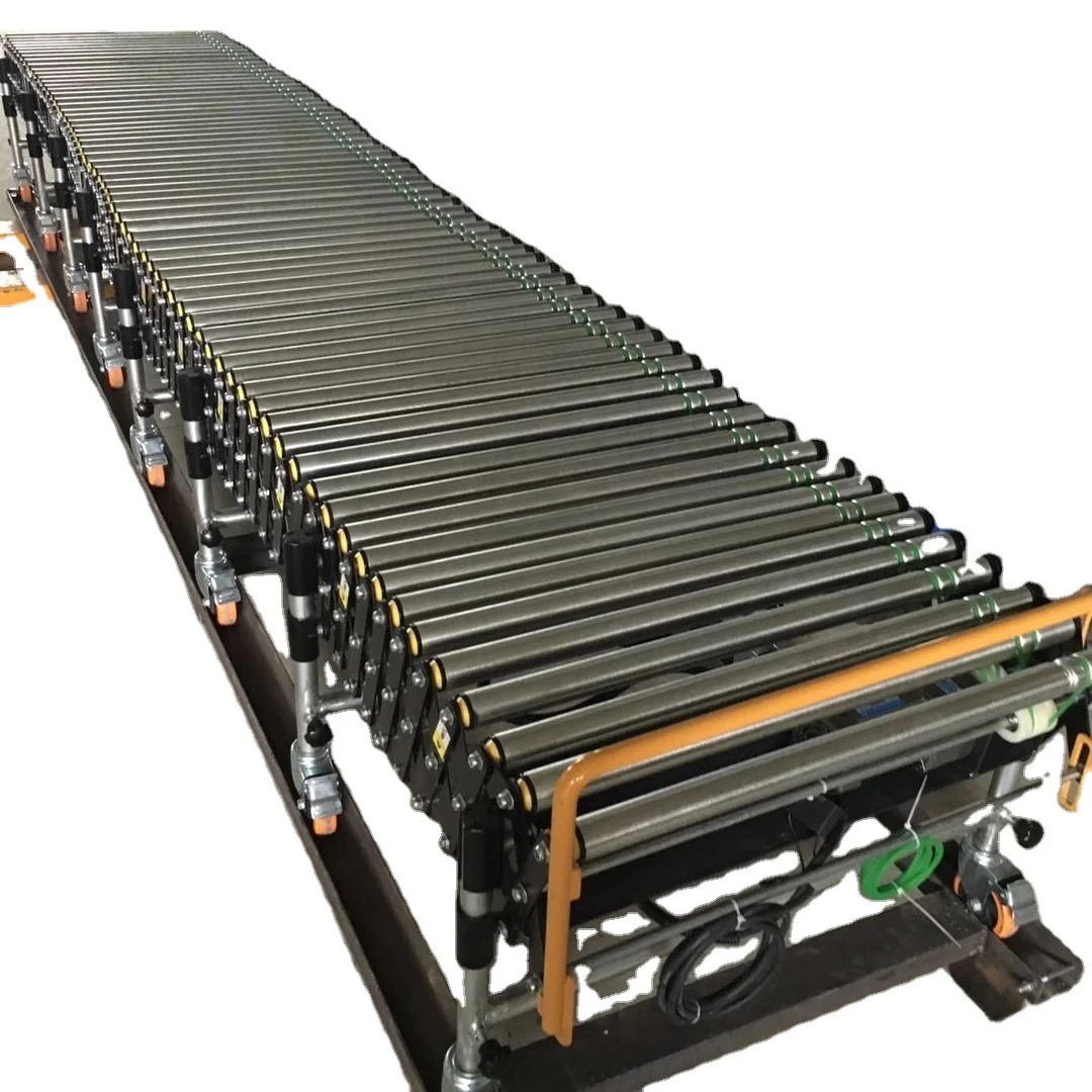 roller conveyor system/flexible expendable roller conveyor