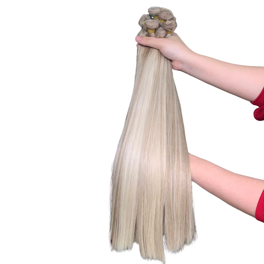 Henius Weft Выделите цвет 20c & 60c наращивание человеческих волос частная марка девственные волосы красоты и личной гигиены сделано во Вьетнаме