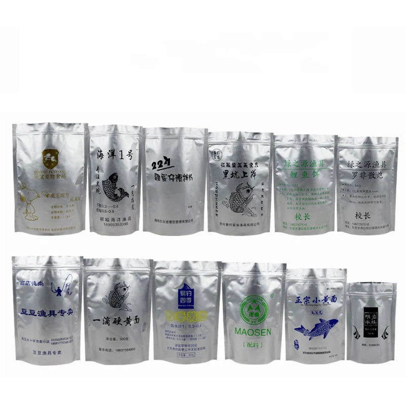 Stand Up Small Mylar Zip lock Blank Aluminum Foil Silver Zipper Plastic Bag Food Coffee Tea Packaging Pouch With Zipper