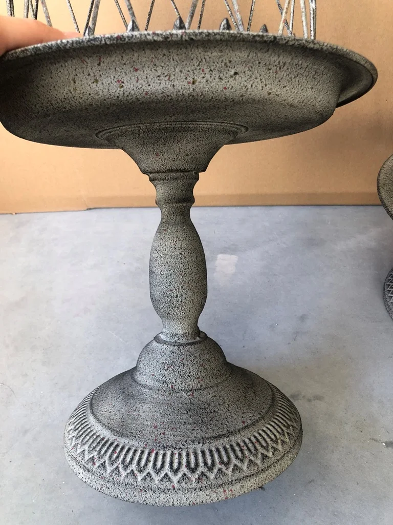 Vintage Deco Rustic Hanging Metal Frame Gold round Mirror for Garden Planting Home Decoration Iron Material