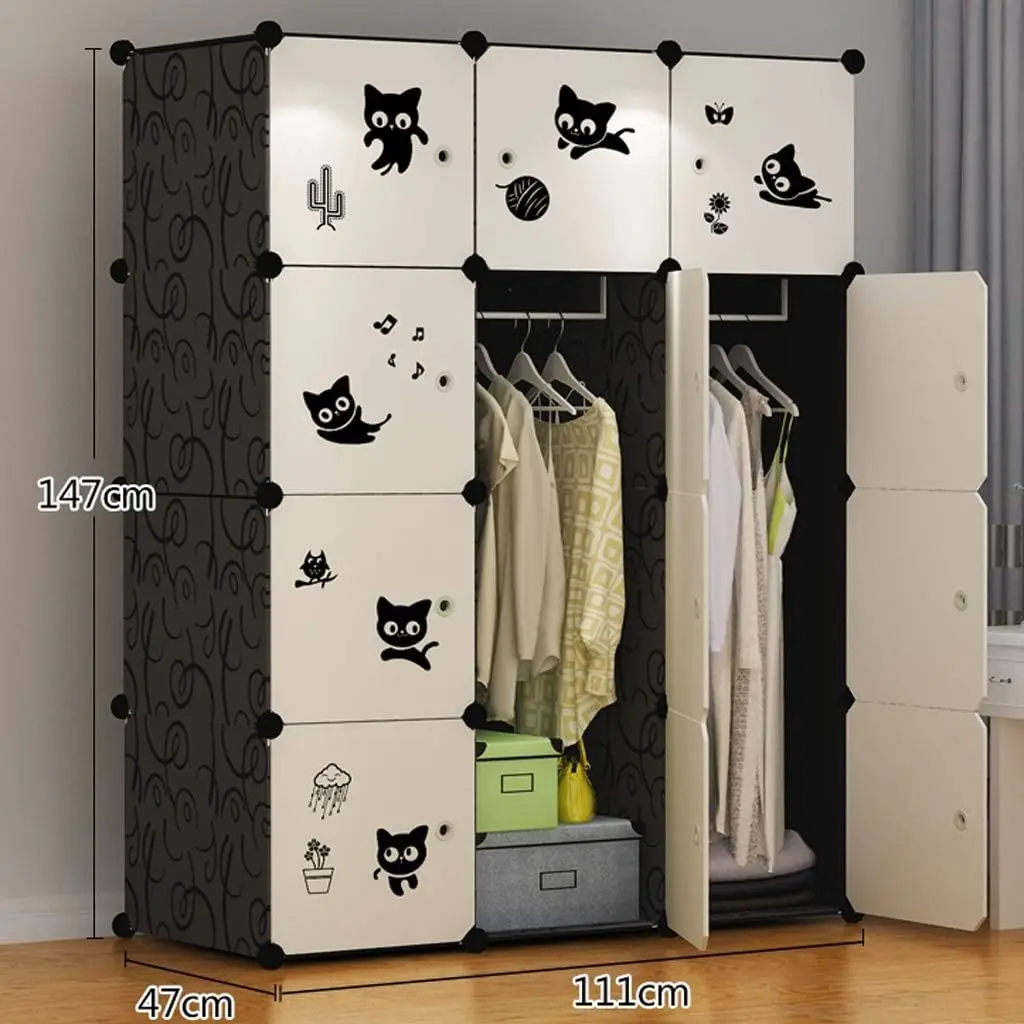 Factory Price Buy Plastic Pink Color 20 Cubes Multipurpose Cabinet Drawer Almirah Wardrobe