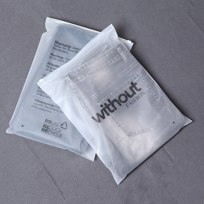 Одежда футболка одежда для плавания упаковка сумка на молнии изготовленная заказ матовая пластиковая полиэтиленовая одноразовая печать экране HD OEM офсетная