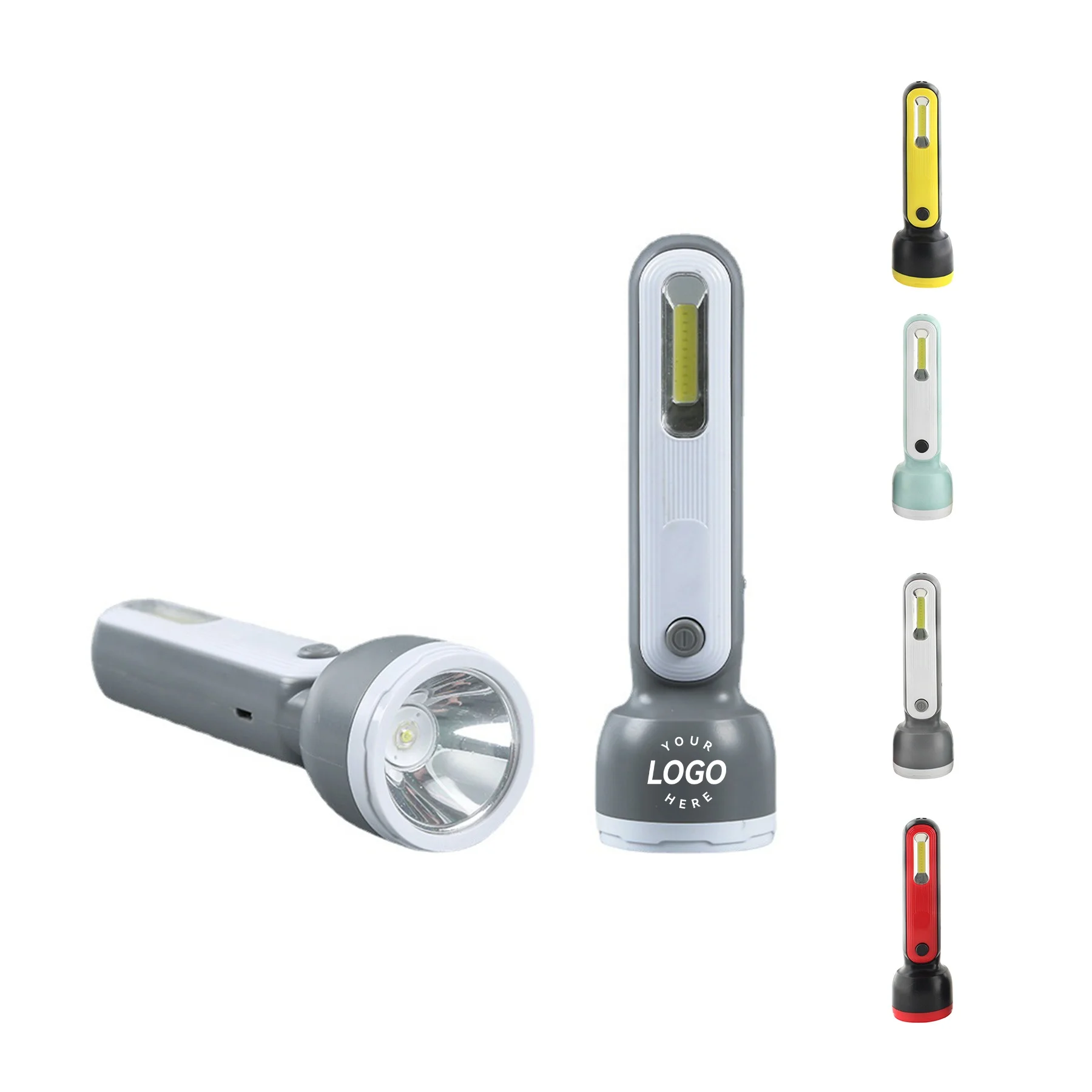 Custom Logo Outdoor Best Cheap Price Torch Light Side Emergency Rechargeable Torchlight Plastic Camping Light LED Flashlight
