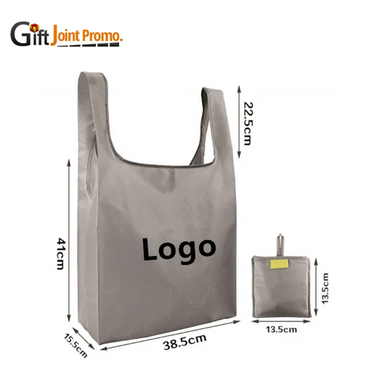 Wholesale polyester foldable shopping bag reusable shopping bags foldable tote bag in polyester