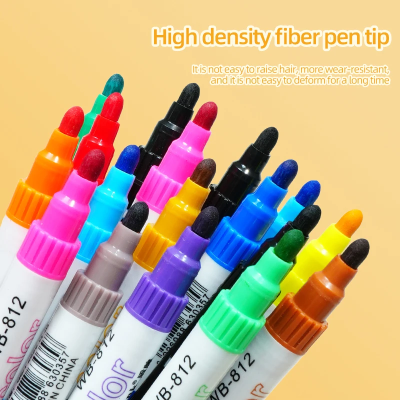 Double ended dual color whiteboard marker drawing boards suitable for students and teachers refillable blackboard marker