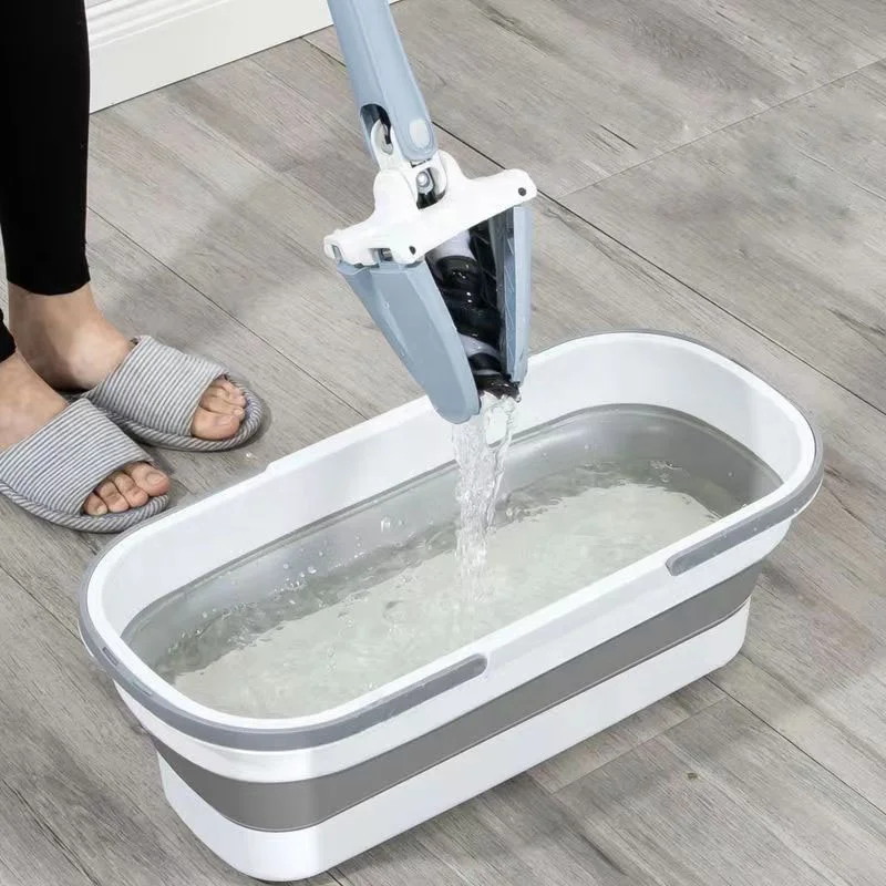 Factory Direct Portable Large Capacity Outdoor Fishing Camping Bucket Folding Cleaning Pail Wash Mop Bucket