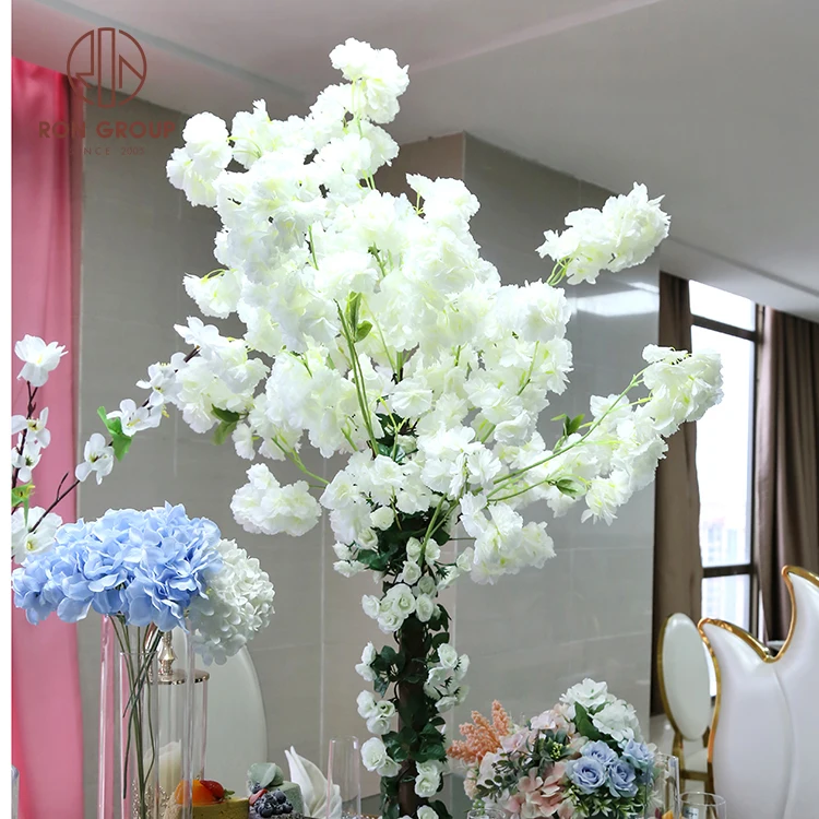 Hot Sale Wholesale White Color Peach for Wedding Indoor Outdoor Decoration Artificial Cherry Blossom Tree