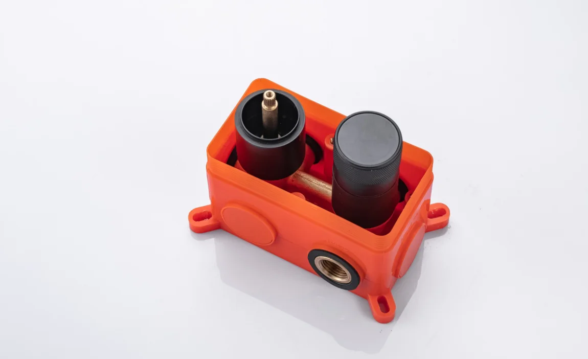 Brass Concealed 3 Way Shower Diverter Thermostatic Mixer Faucet Mixing Valve