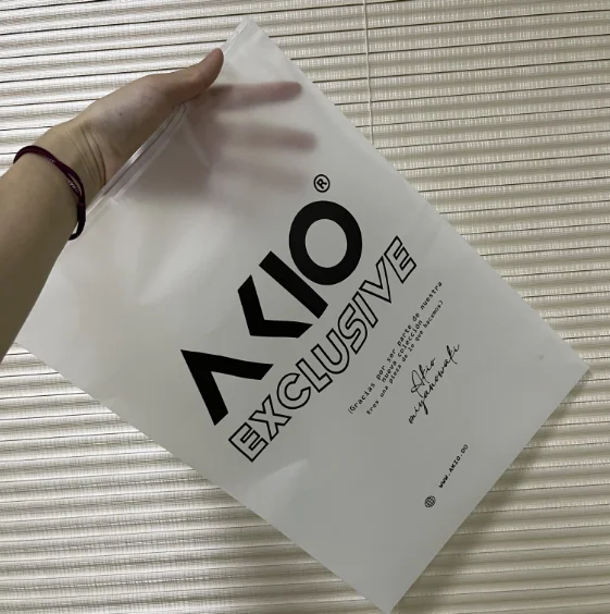 Custom Matte Print Pe Zipper Lock Poly Zipper Lock Plastic Bag Frosted Clothing Packaging Bag