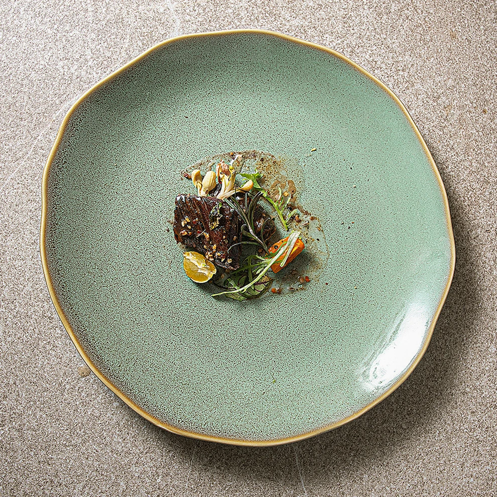 Поднос для сервировки столовой 11 дюймов мелкая Цветная глазурь Platos Vaisselle кухни барбекю и банкета фарфоровые тарелки уникальной формы