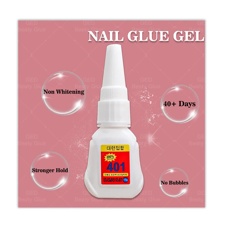 200% Enhanced 401 Gel Adhesive Specifically for False Nails Nail Glue