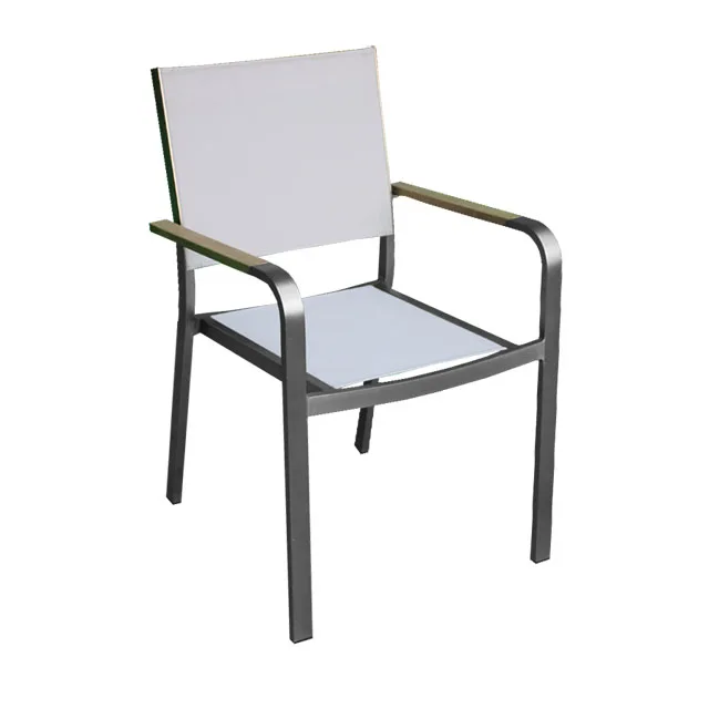 
Luxury Alu. frame in powder coating outdoor dining chair3 