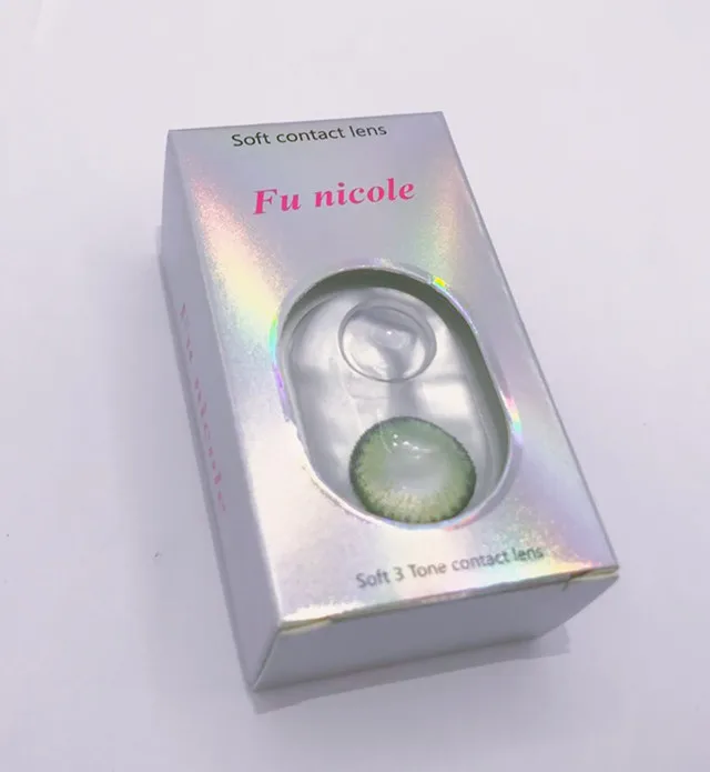 HOT fresh 3 tone colored eye contact lens soft yearly cosmetic wholesale china cheap color contact lenses