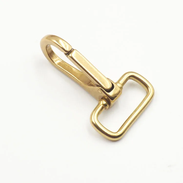 Solid brass handbag/lanyard/dog leash metal swivel snap hook for Hand-made leather accessories
