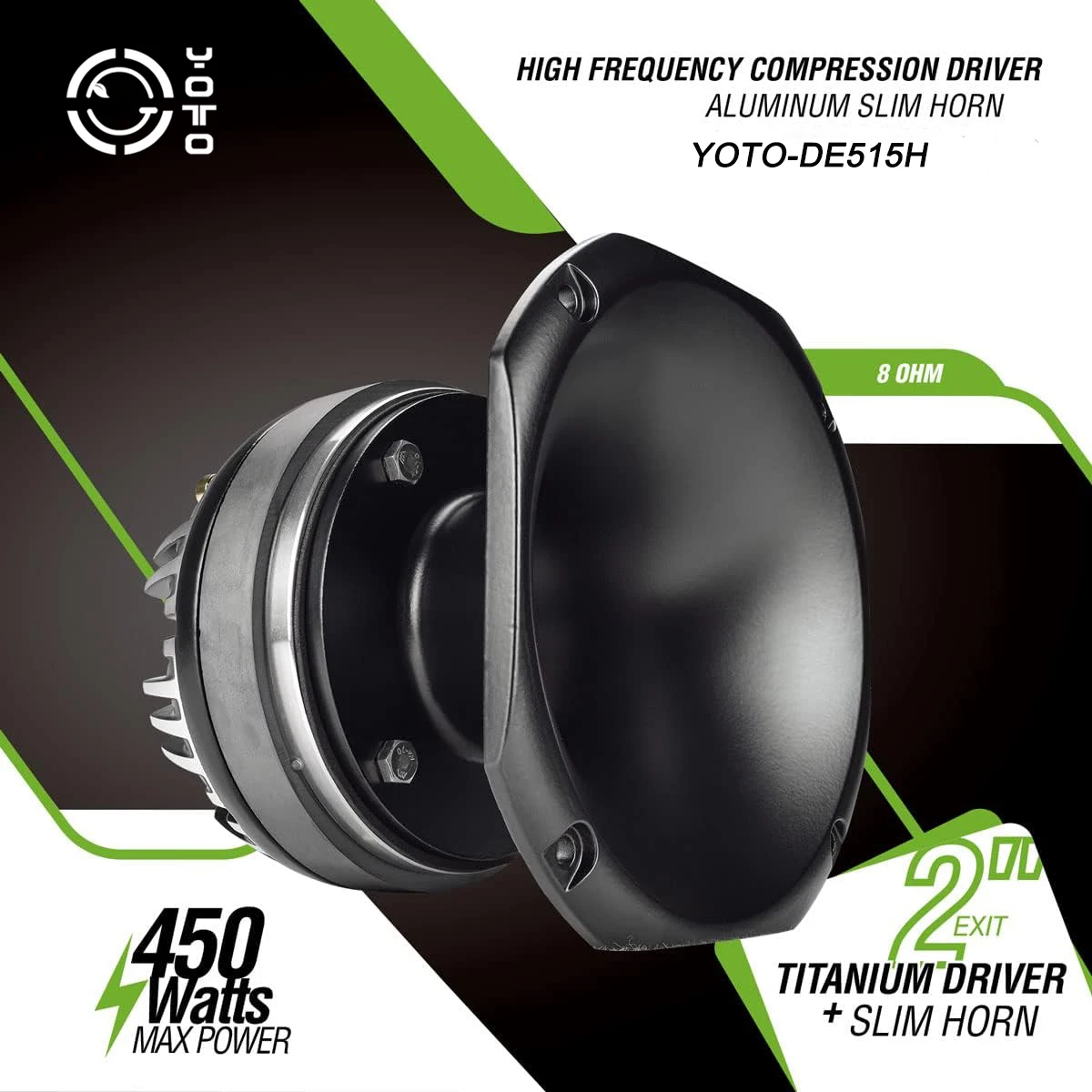 YOTO PRO-DE515H Professional 600w Speaker Accessories 134mm Magnet 8 Ohm Compression Horn Driver Audio Car