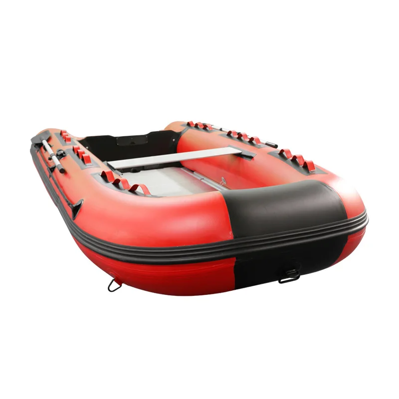 11ft 330cm inflatable boat taking 4 persons driving in lake, river and offshore sea