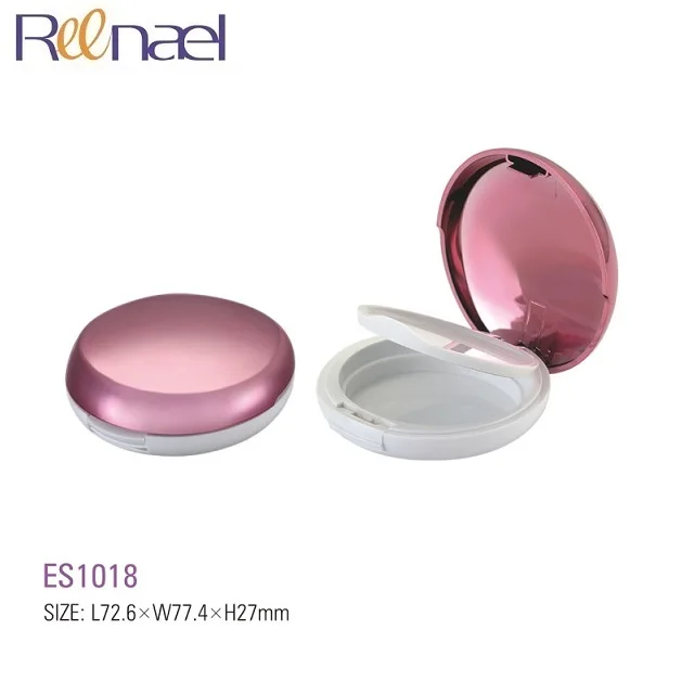 Round shape empty plastic blusher compact makeup diameter 54mm wadah untuk blush on