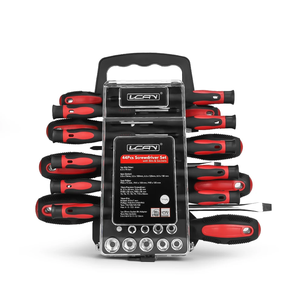 Multi Function Socket Wrench Precision 44pcs Screwdriver Tool Set with Plastic Case