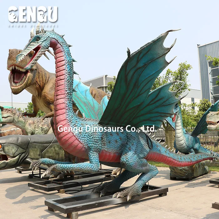 Handmade Waterproof 3D Animatronic Chinese Dragon Head