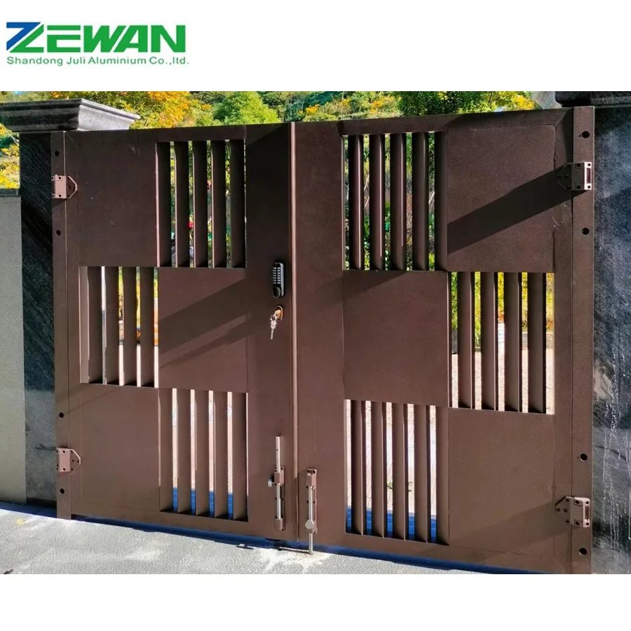 High-Style Aluminum Gates for Houses Galvanized Coated Surface Treatment Aluminium Fence Security and Privacy Garden Gate Price