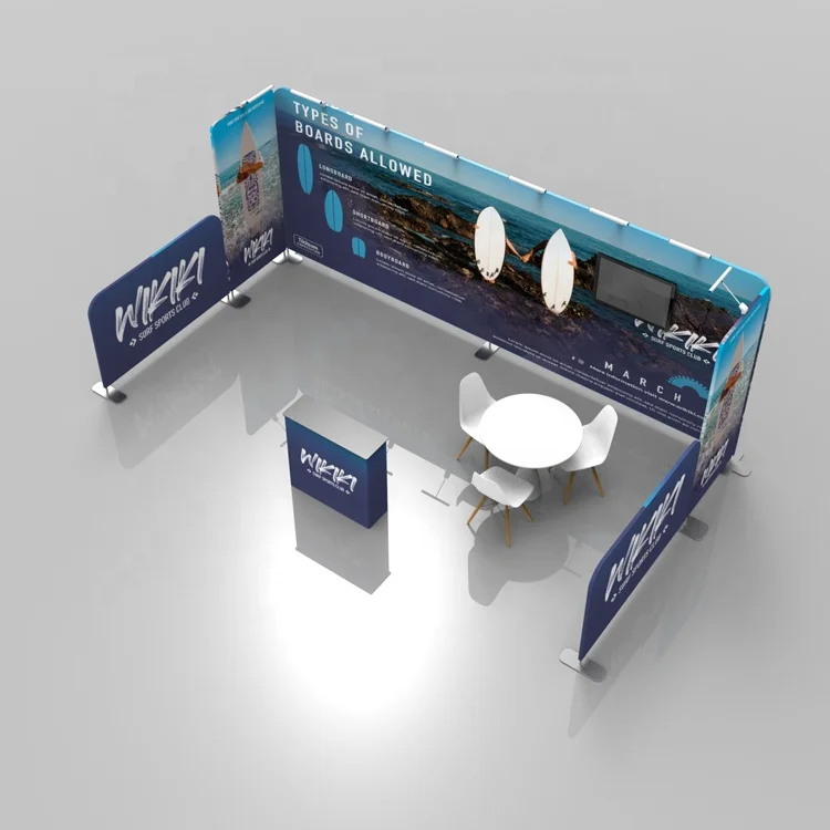 2022 new design portable tension fabric trade show booth display 10x20