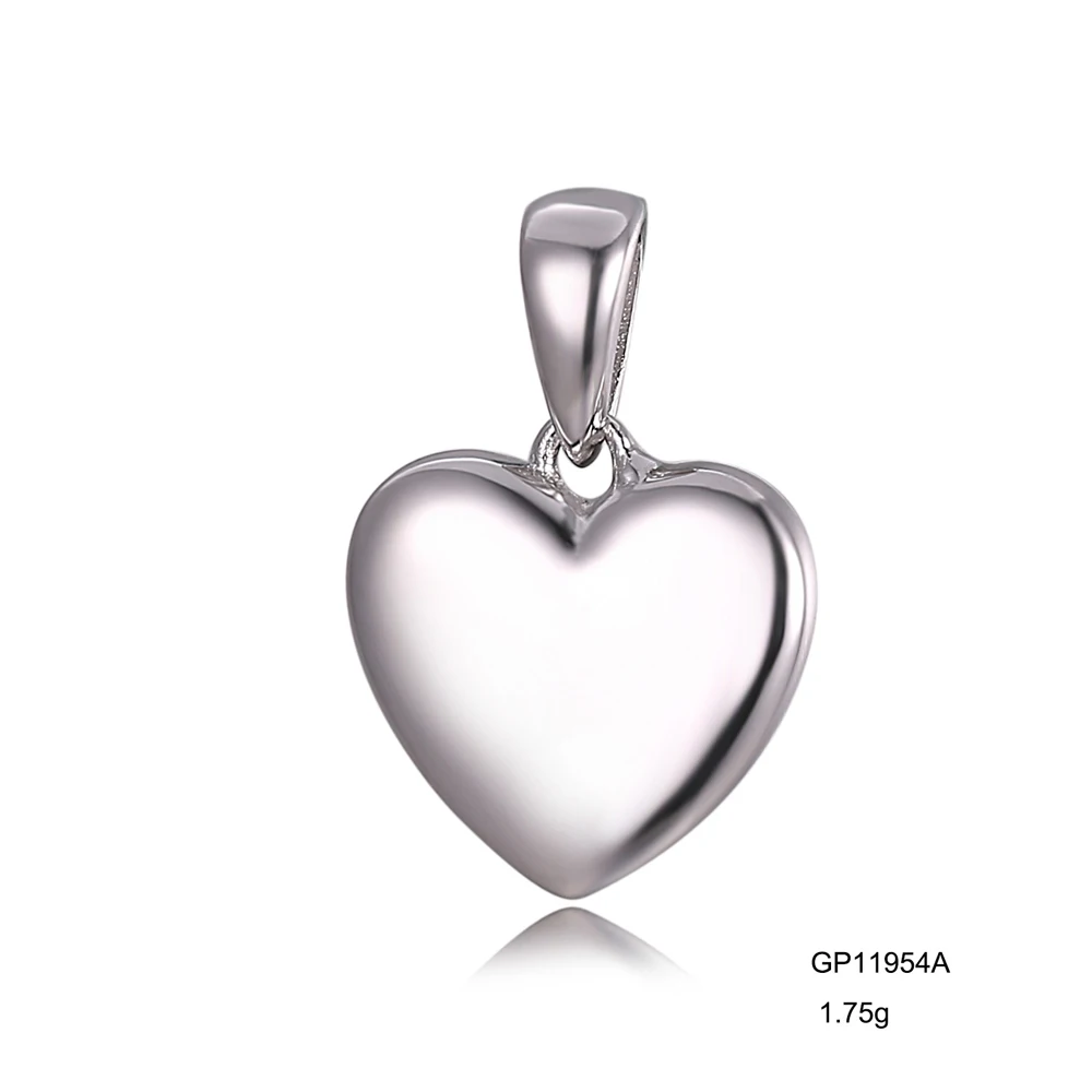 Grace Simple Small 925 Sterling Heart Silver Necklace Pendant