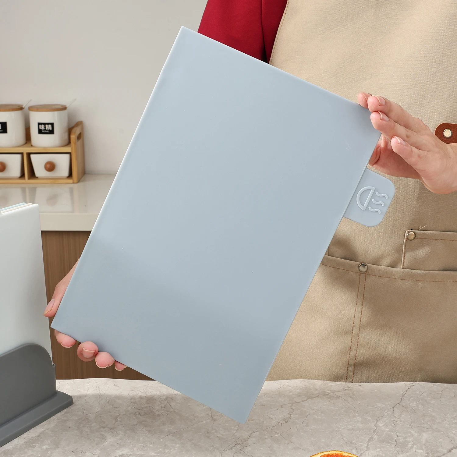 Wholesale Durable Eco-Friendly Multipurpose 4 Pcs Cutting Boards Set With Storage And Food Icon