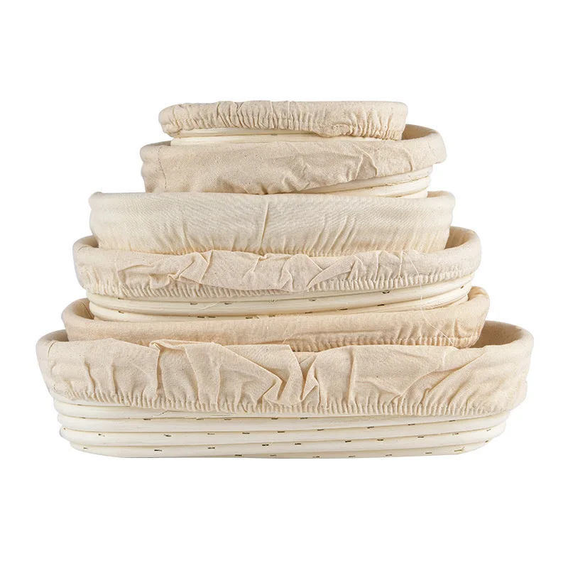 BPS81 Wholesale High Quality Handmade Nature Bread Basket Woven Rattan Basket Bread Proofing Baskets