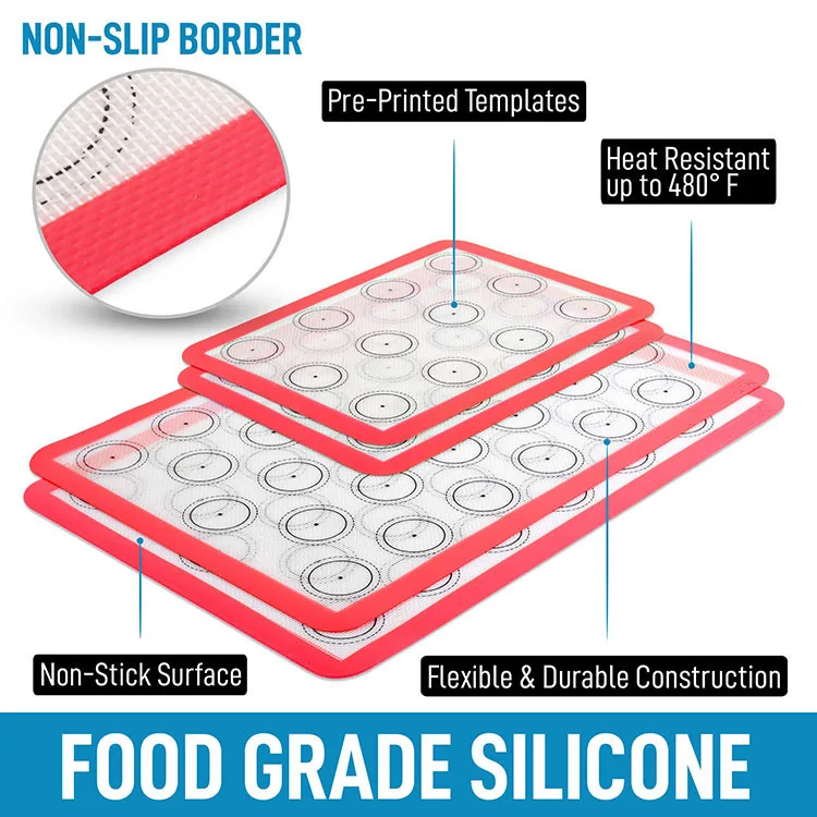 good selling foodgrade silicone baking mat macaron silicone baking mat