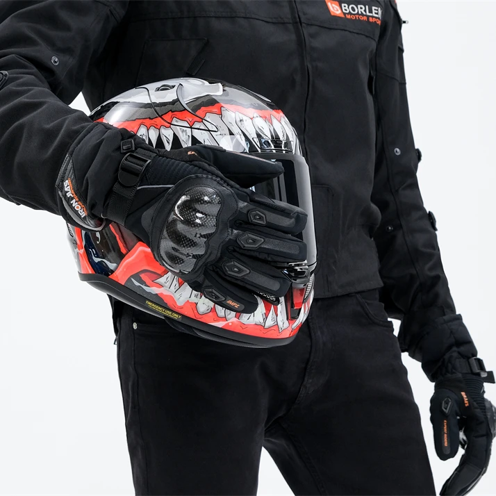 Wholesale Non Slip Outdoor Winter Touch Screen Racing Glove Cycling Bike Rider Gloves Motorcycle Leather