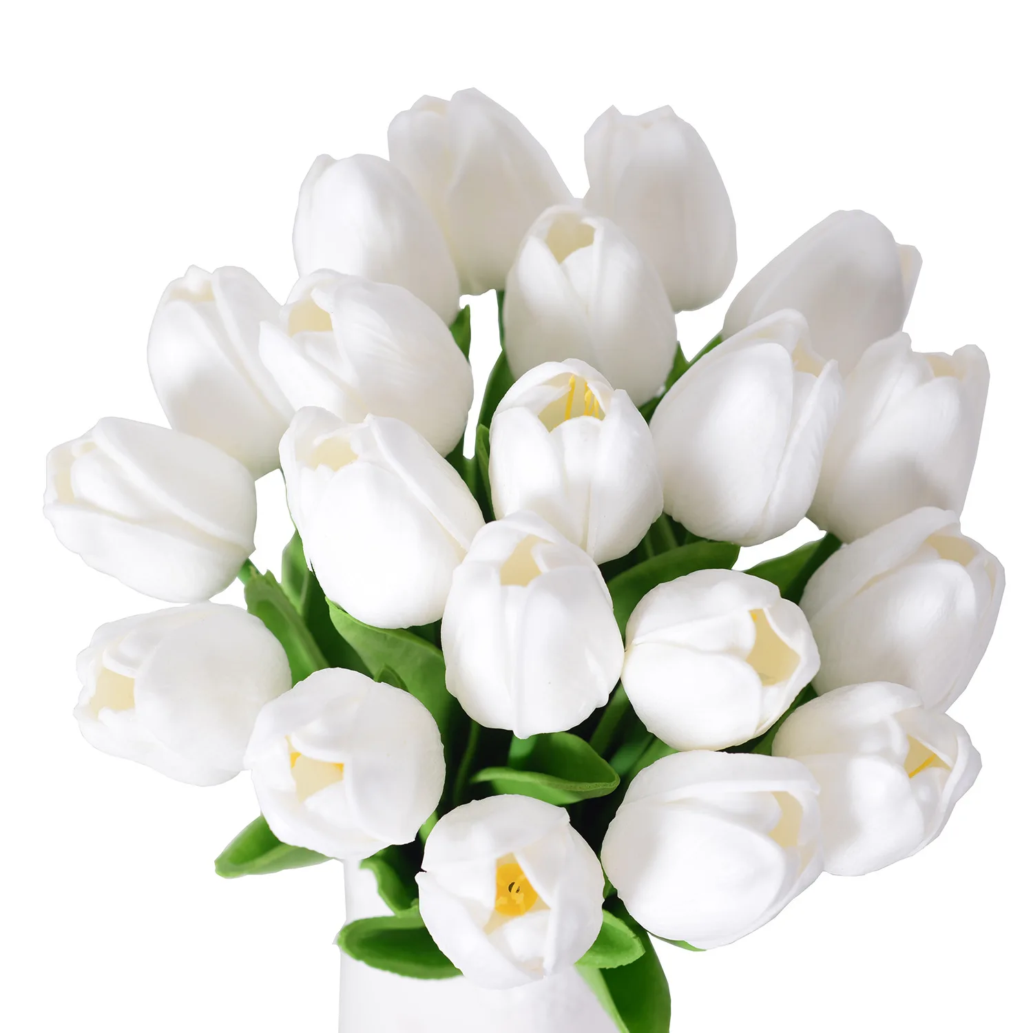 Mini PU white Tulip artificial flowers