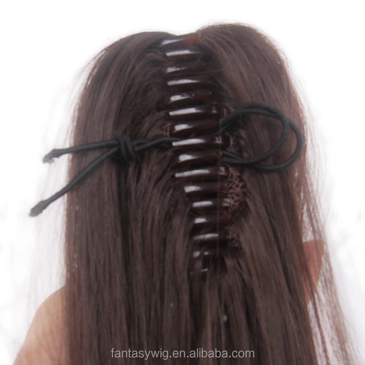 51 inches Extra Long Claw Clip Synthetic Hair Ponytails 3 colors available Heat Resistant Hair Ponytail Extension with clips